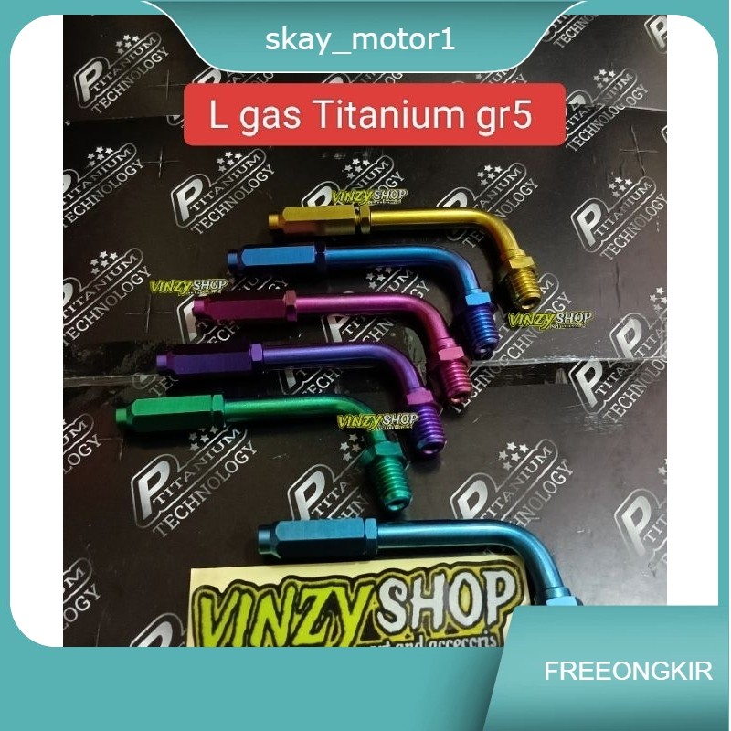 L gas titanium gr5 (drat 14) untuk L gas standar