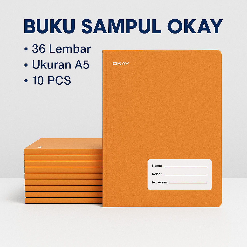 

Buku Tulis Sampul Okey 38 Lembar isi 10 Pcs Ukuran Kecil