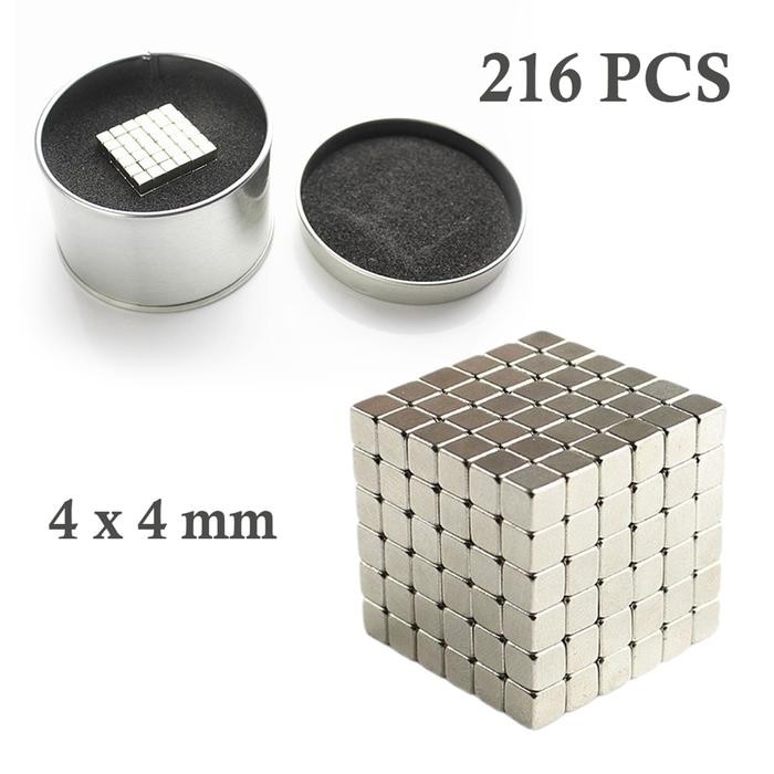 [BERGARANSI] Harga Promo Magnet Neocube 216pcs Block Toys Neodymium 4mm/3mm Kotak Kubus Bulat untuk 