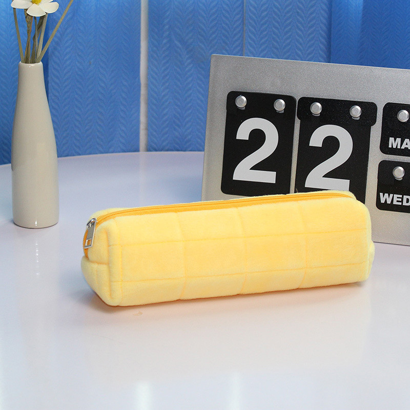 

Kawaii Pencil Case Creative Pillow Bag Large Capacity Short fluff Bag for Girls S ool Supplies Stationery Box Cosmetic Bag