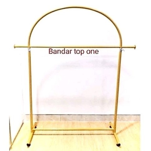Gawang Baju /Stand Hanger Besi /Gantungan baju distro oval gold/Gawang Oval Gold 1 m