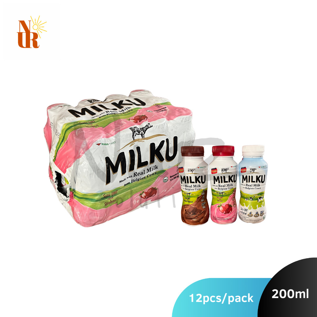

Milku Susu UHT with Belgian Cows Milk 200ml x 12pcs [Karton/Pack]