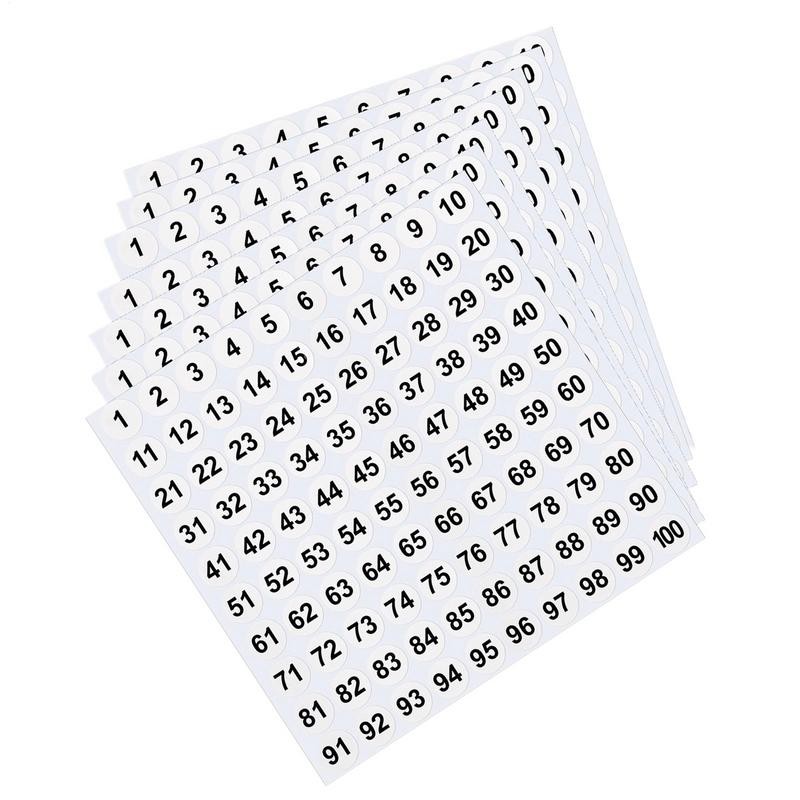

Number Labels 7X Consecutive Number Labels 1 Inch Round Adhesive Decal 1 To 100 For Outdoor Indoor Locker Storage Toolbox