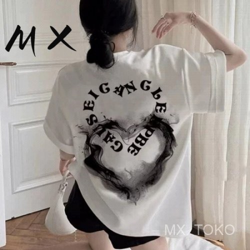 MX VICTORY - Kaos Oversize Wanita GAUSEI RETRO LOVE (LD 106, P 60)