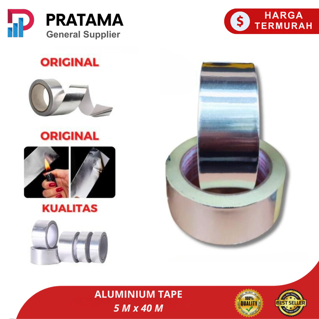 Lakban Almunium - aluminium tape tahan panas foil