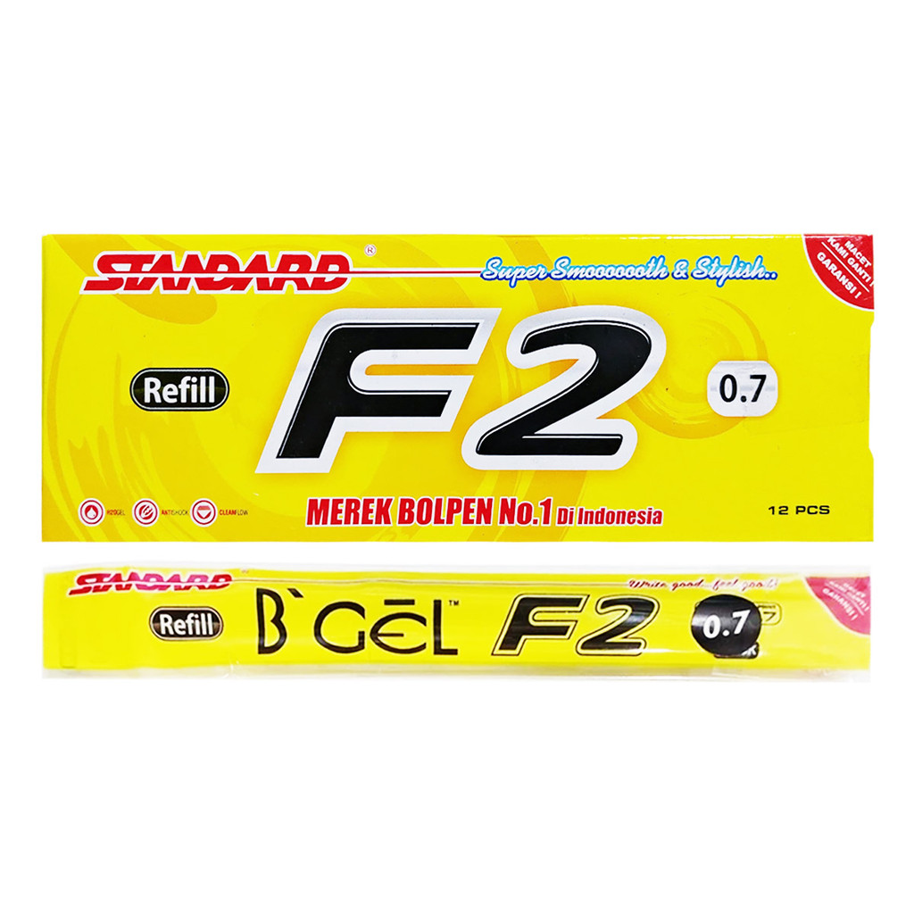 

Standard B-Gel F2 Reffil Isi Ballpoint 0.7mm Hitam 1 PCS Reffil Bolpen