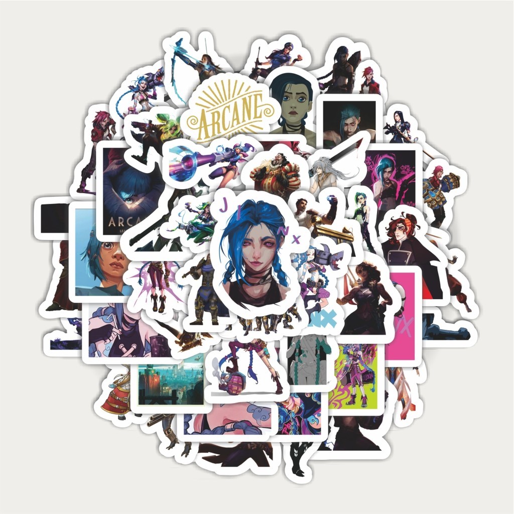 

Sticker Pack Stiker Kartun Arcane | Sticker TUMBLR | Stiker LAPTOP KOPER HELM