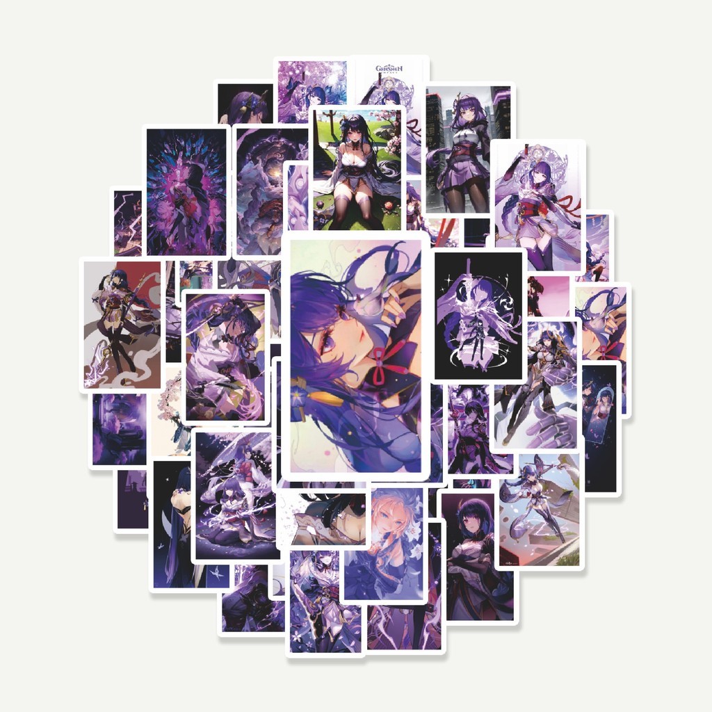 Sticker Pack Stiker Poster Anime Purple/Ungu | Sticker TUMBLR | Stiker LAPTOP KOPER HELM