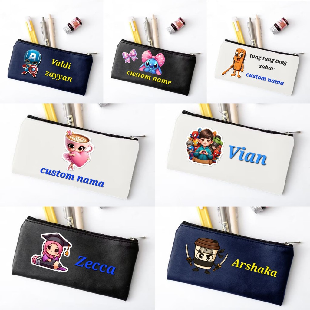 

MY custom tempat pensil custom nama lucu pouch lucu sablon nama pouch kosmetik pouch serbaguna