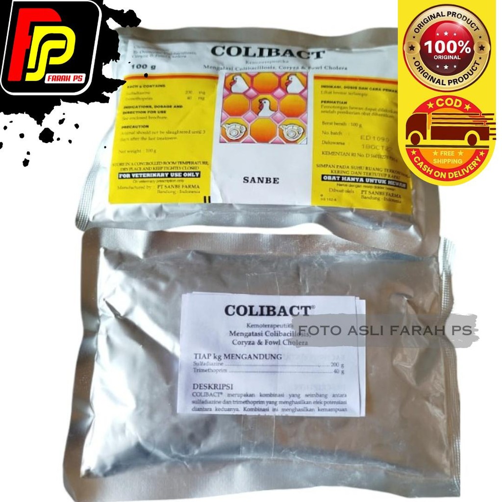Colibact serbuk 100 gram antibiotik hewan ayam