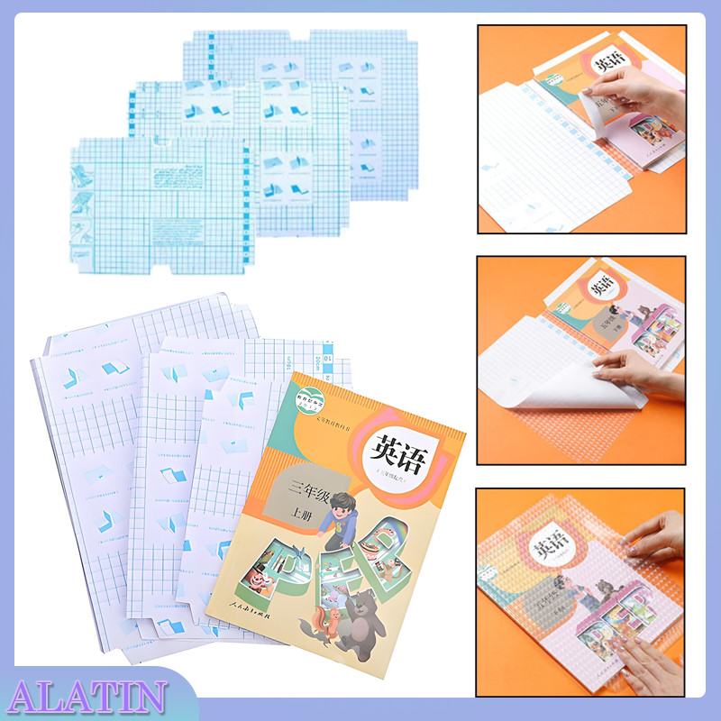 

10 Pcs Sampul Buku Stiker / Sampul Buku Stiker Pvc 10Lembar Buku Pelajaran Anak Sekolah Waterproof Sampul Buku Aesthetic / Sampul Buku Tulis