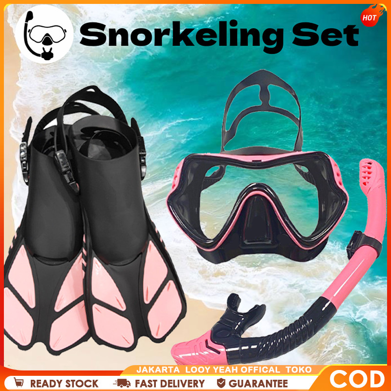 Tabung Pernapasan Goggle Set/Snorkeling Set Diving Gear Professional Scuba Diving Snorkeling Set