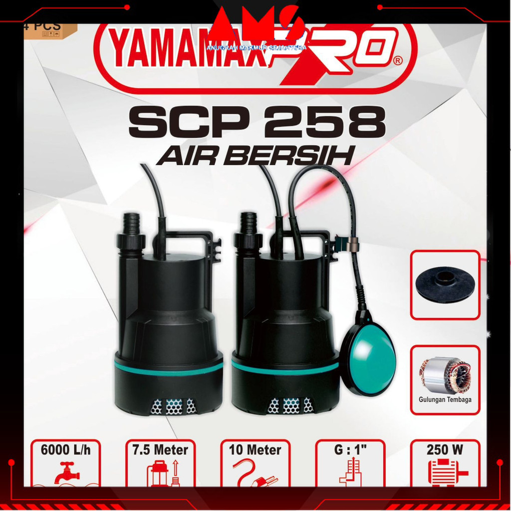 POMPA CELUP / POMPA SUBMERSIBLE / POMPA RENDAM AIR BERSIH 258 MANUAL YAMAMAX-PRO