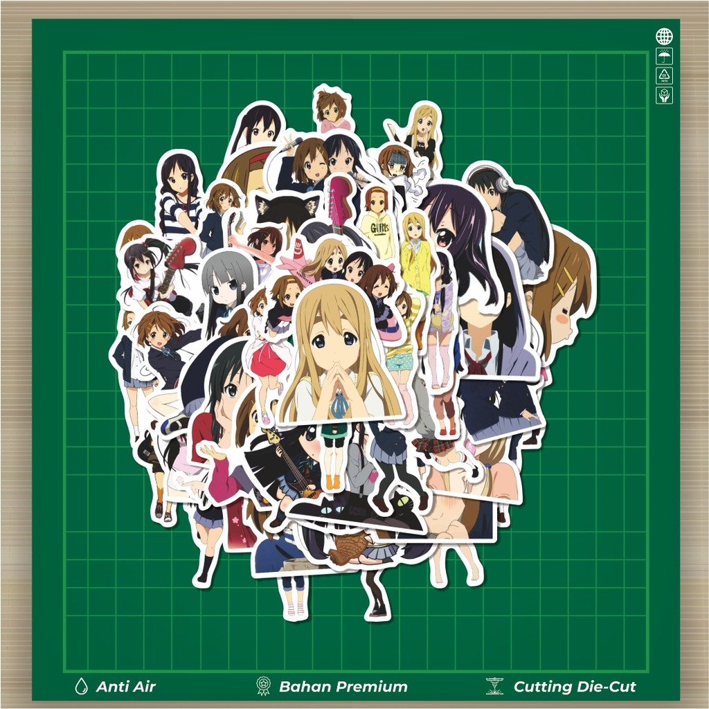 

HOT 50 PCS STIKER Sticker Anime K-On! Stiker Fashion Cars Decal Dingin Kartu Album Custom Vinyl Anti Air- Sticker Aesthetic Buku Journal Koper Casing HP Tablet Laptop Helm Motor Botol Minum