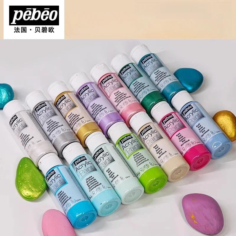 

PEBEO DECO Acrylic Paint 59ml/Bottle Bright Pearlescent Color for Ceramics, Wall Painting, Plastic, Wood, Metal, Textiles