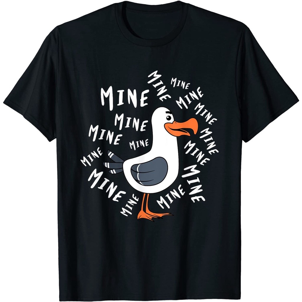 COD Baju Kaos Mine Mine Mine Seagull Funny Bird Lover Beach Chicken Gifts T-Shirt Lembut Tebal Premi