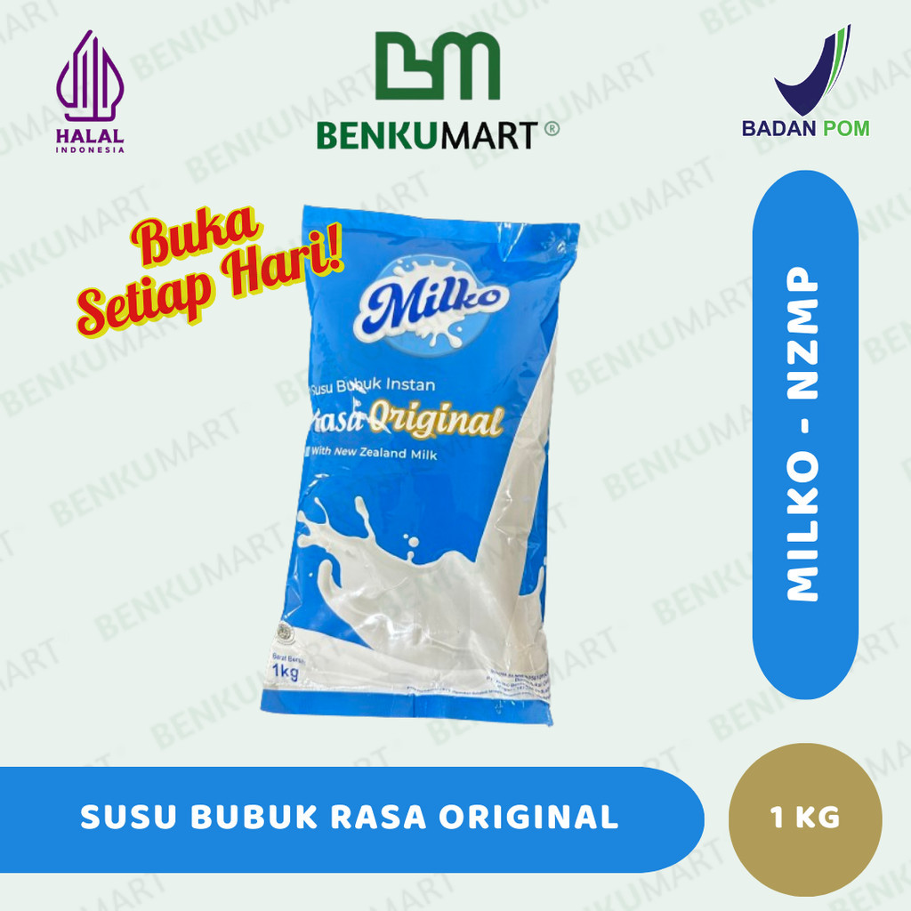 

New Milko Susu Bubuk Instan Rasa Original 1 Kg | NZMP - Full Cream | HALALPremium