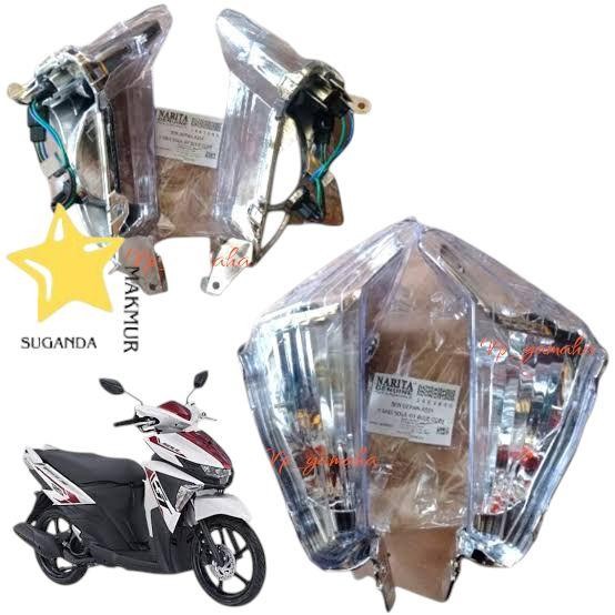 Reflektor lampu sen sein set kabel + bohlam depan yamaha soul gt led 125 blue core
