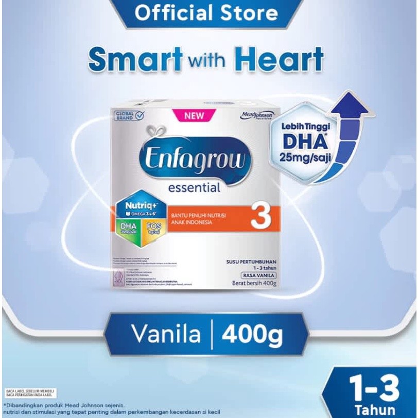 ENFAGROW ESSENTIAL 3 VANILA 400GR - RAJA SUSU Premium