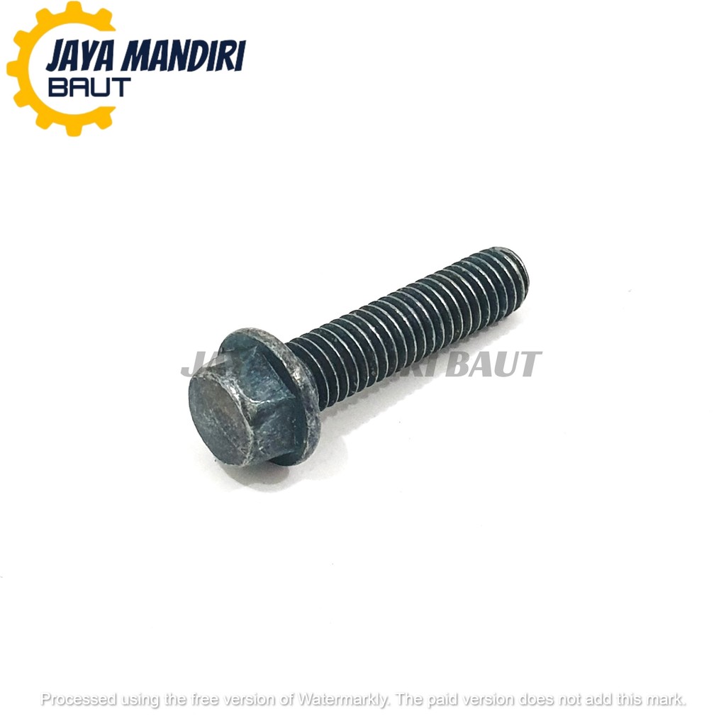 Baut Blok CVT M6 X 25 Kunci 8 Ulir 10 Flange Bolt 6X25 Hijau Panjang 25mm