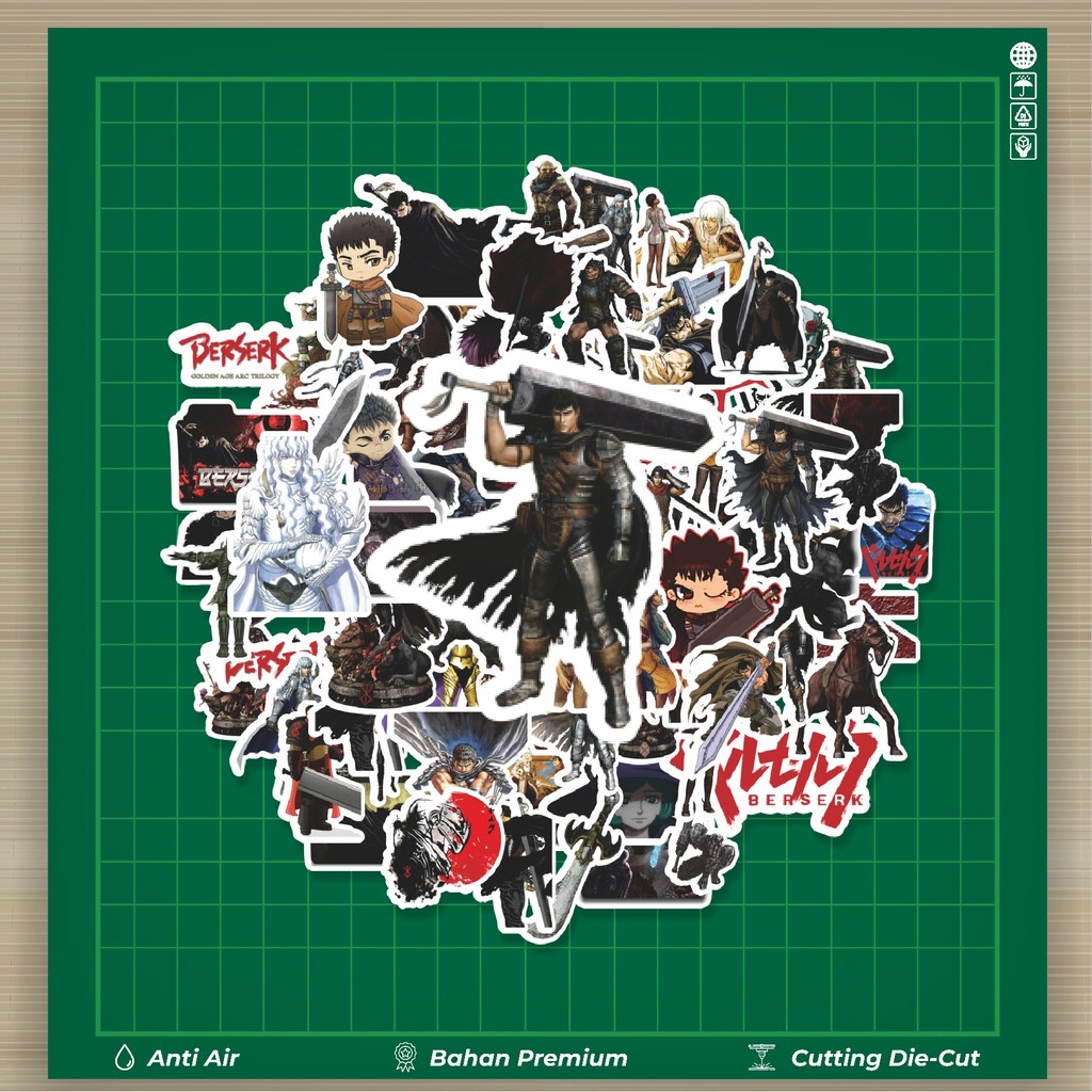 

HOT 50 PCS STIKER Stiker Anime Berserk Stiker Fashion Cars Decal Dingin Kartu Album Custom Vinyl Anti Air- Sticker Aesthetic Buku Journal Koper Casing HP Tablet Laptop Helm Motor Botol Minum