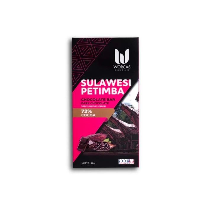 

Worcas chocolate Sulawesi petimba chocolate bar dark chocolate 72% cocoa 90gr