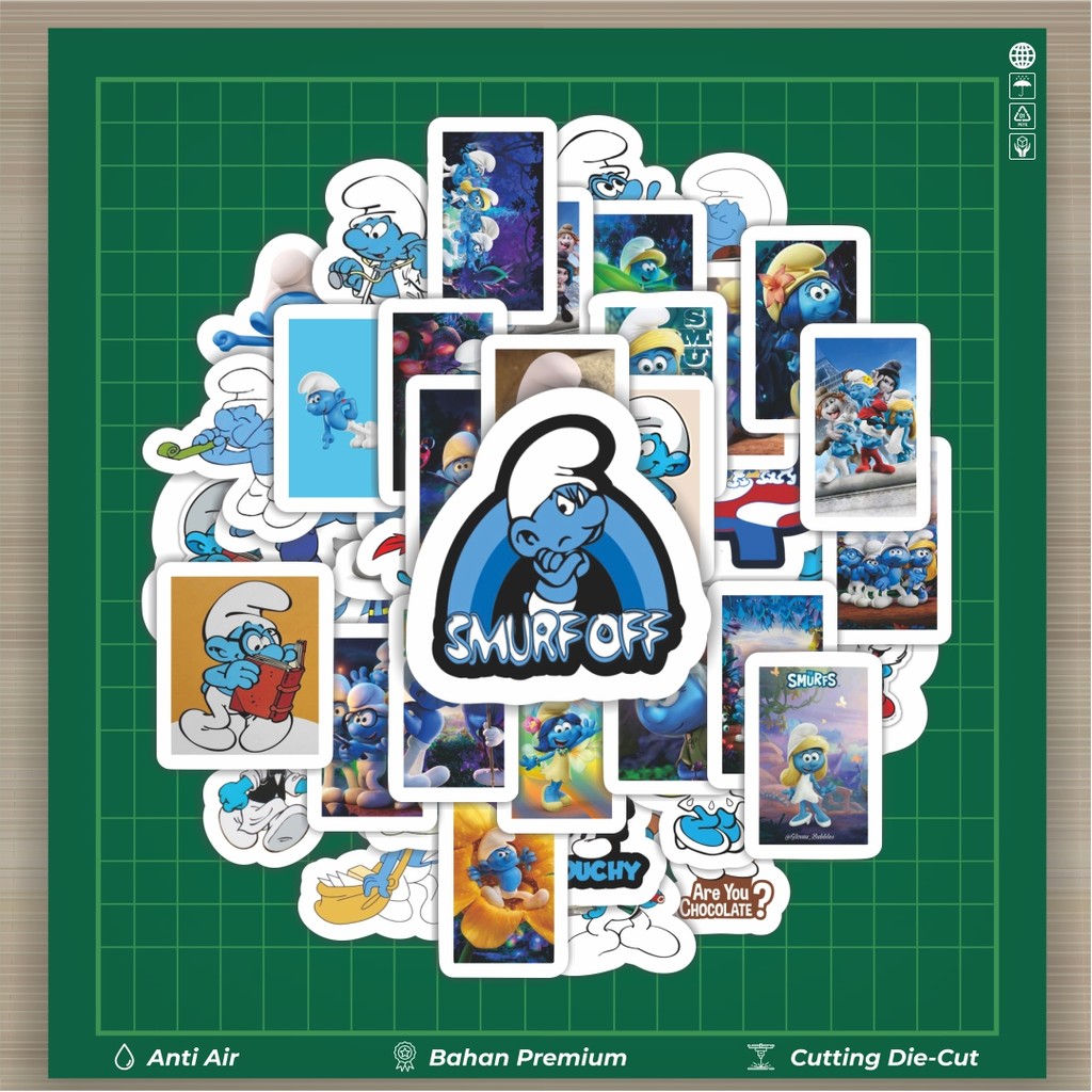 

HOT 50 PCS STIKER Stiker Kartun The Smurf Stiker Fashion Cars Decal Dingin Kartu Album Custom Vinyl Anti Air- Sticker Aesthetic Buku Journal Koper Casing HP Tablet Laptop Helm Motor Botol Minum