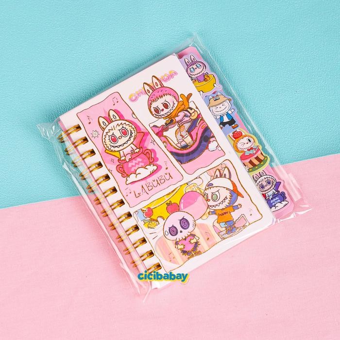 

Notebook Mini Buku Catatan Buku Diary Dengan Pembatas Karakter Lucu Paper - Labu" Motor Drum Biru