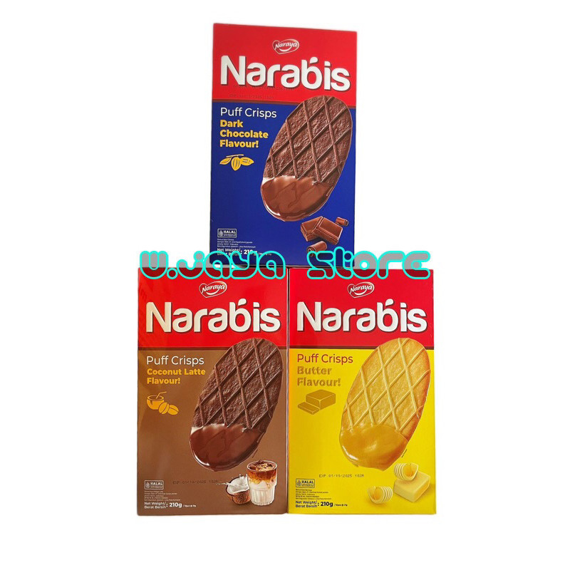 

Naraya Narabis Puff Crisps 10 pcs 210g Butter / Coconut Latte / Dark Chocolate