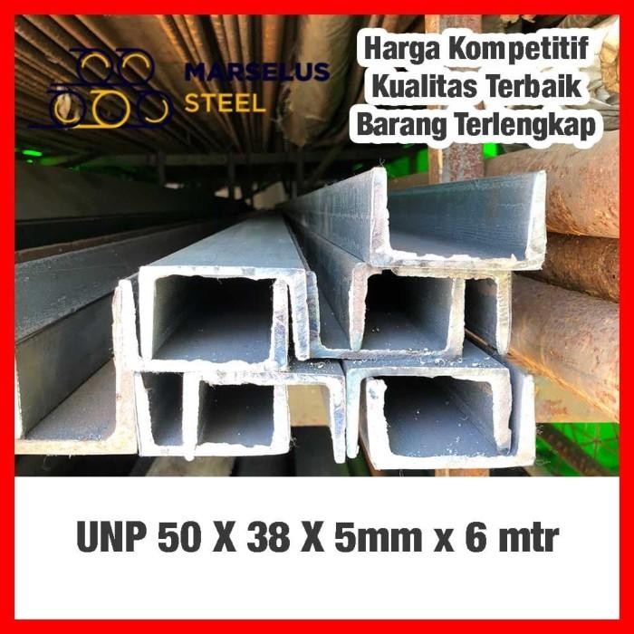 UNP 50 - Besi Kanal U / UNP channel / 50 x 38 x 5mm - 6 meter