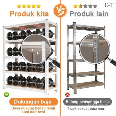【KEUPA SUMUT】Rak Besi Siku 5/6 Susun - Rak Gudang Heavy Duty - Rak Penyimpanan Besi - Rak Serbagun
