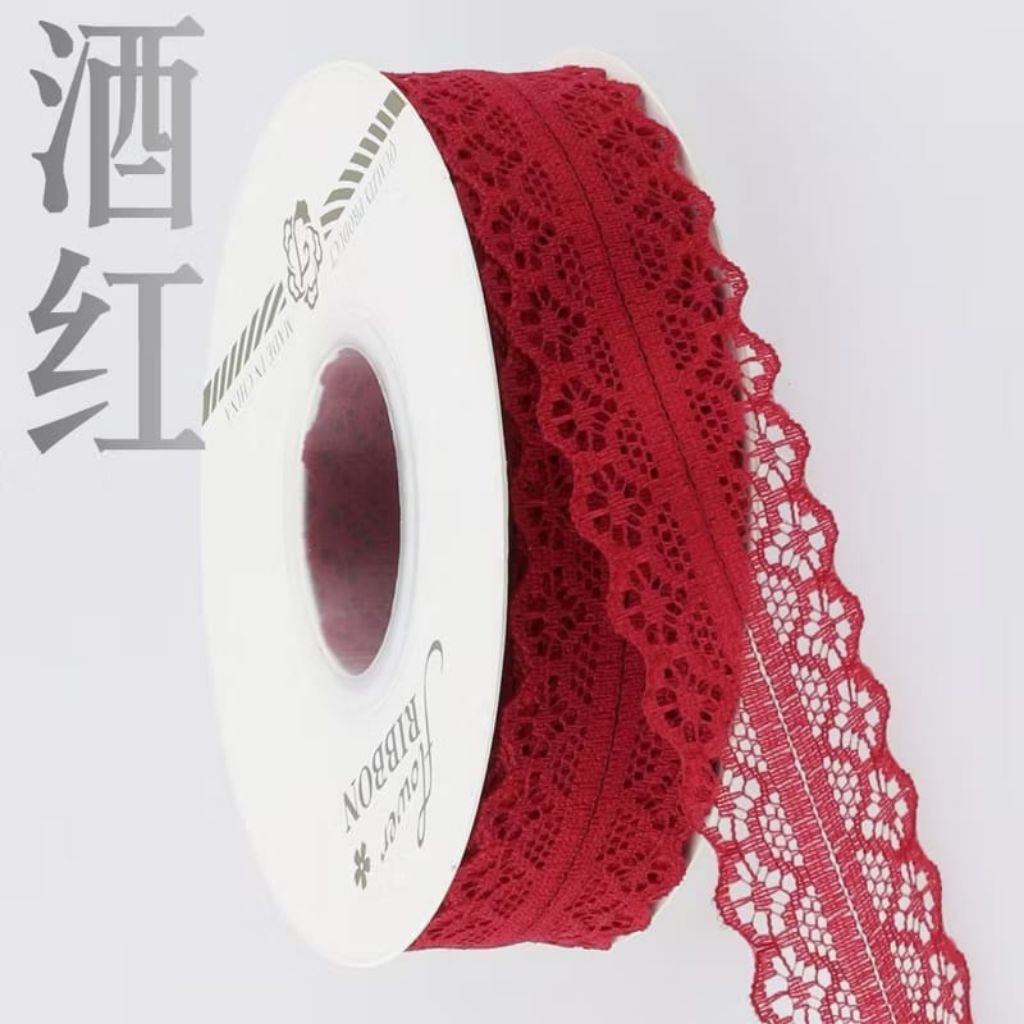 

(PER 5 YARD) - PITA RENDA PAGAR 2,5CM / RENDA PREMIUM QUALITY 25MM | BEST QUALITY SUPER LEMBUT