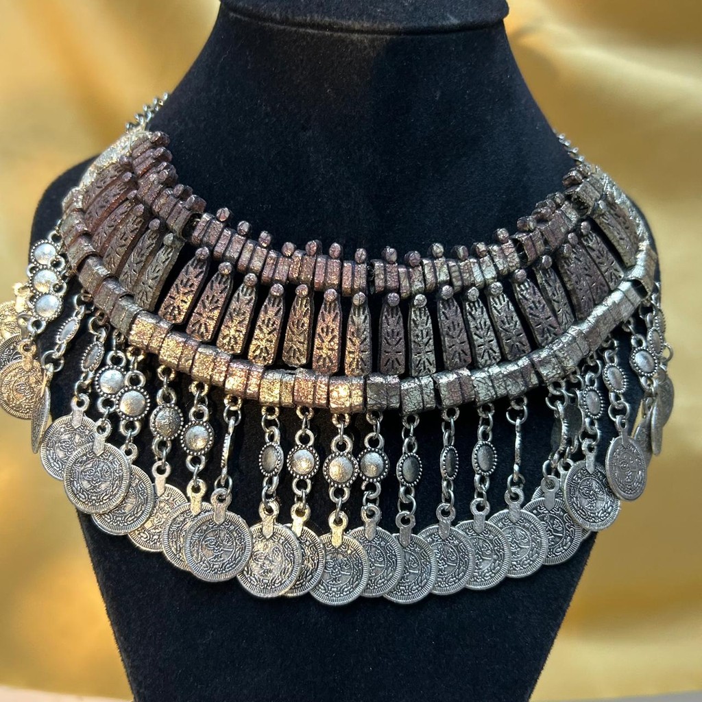 Aksesoris Fashion Kalung Bohemian Etnik Silver ACS020