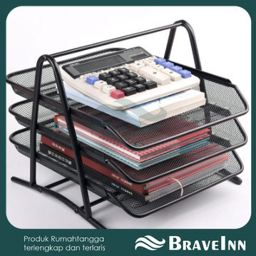 

Rak Kertas Dokumen Surat 3 Susun - Paper Document Letter Tray 3 Tier 【 BraveInn 】