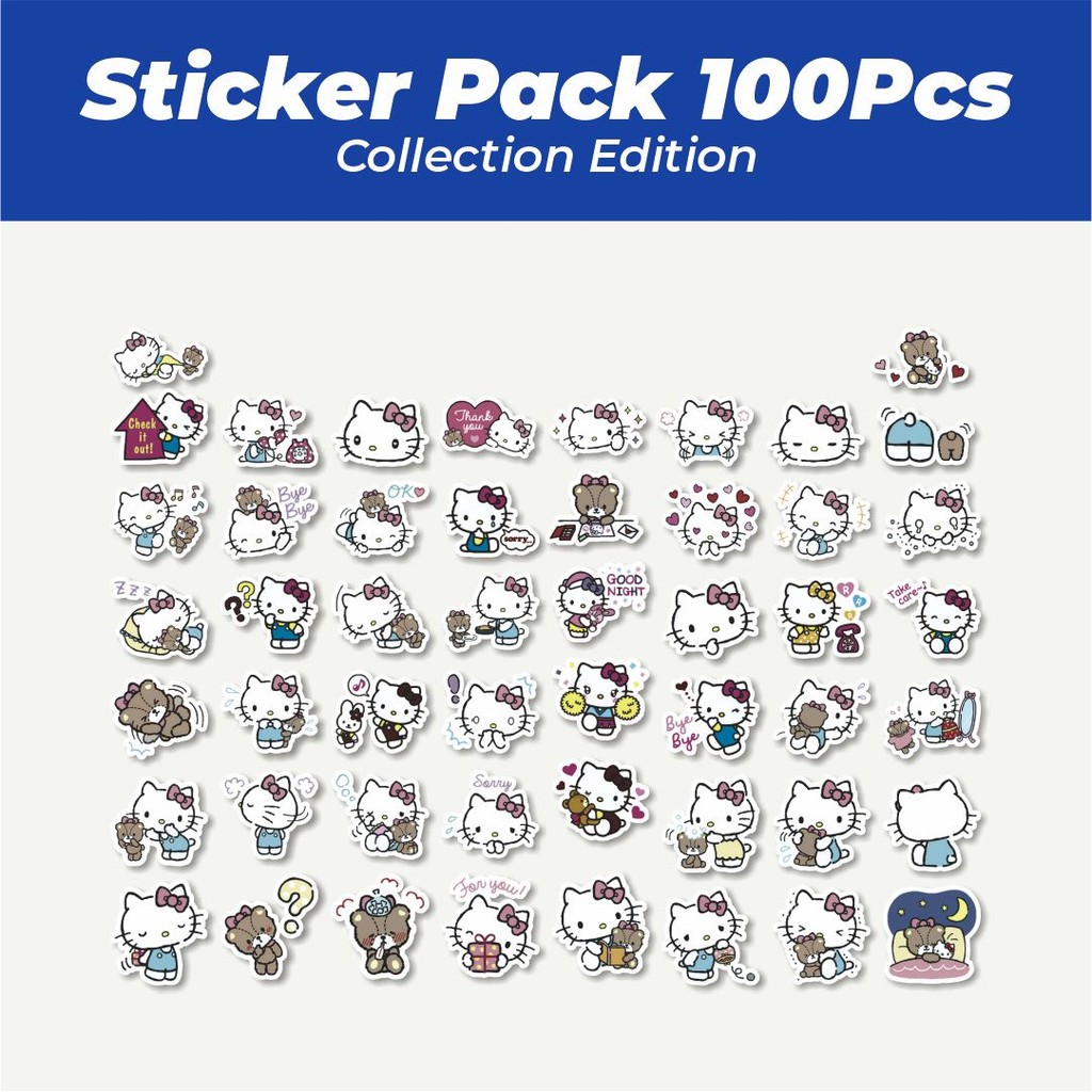 

Hot Stiker Hello Kitty V1 Lucu Anti Air Stikers Berperekat Waterproof Sticker Decal Buat Motor Helm Buku Journal Koper Casing HP Laptop Botol Minum