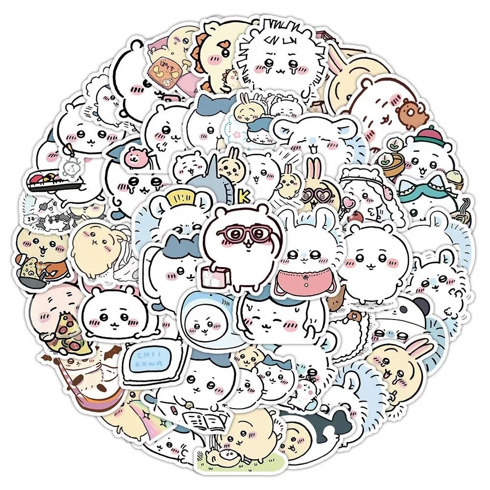 

60pcs Cute Jiikawa Decorative Desk Laptop Water Cup Stationery Box Sticker Laptop Waterproof Sport DIY Car Stickers Kids Toys