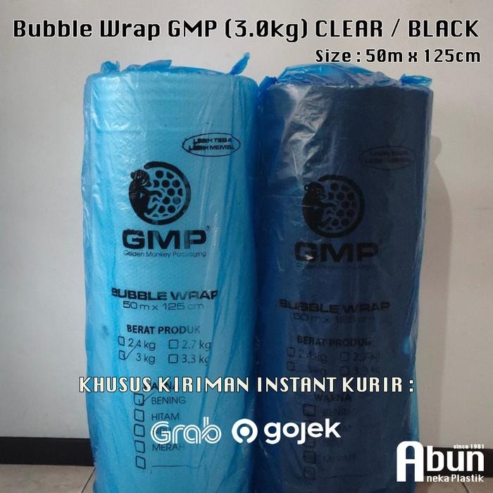 

Bubble Wrap GMP 3kg 50m x 1.2m (Khusus Instant Courier) - Hitam