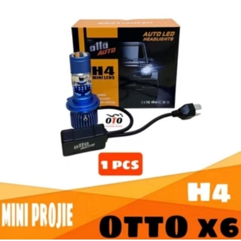 LAMPU LED H4 MINI PROJIE OTTO AUTO X6 Satuan