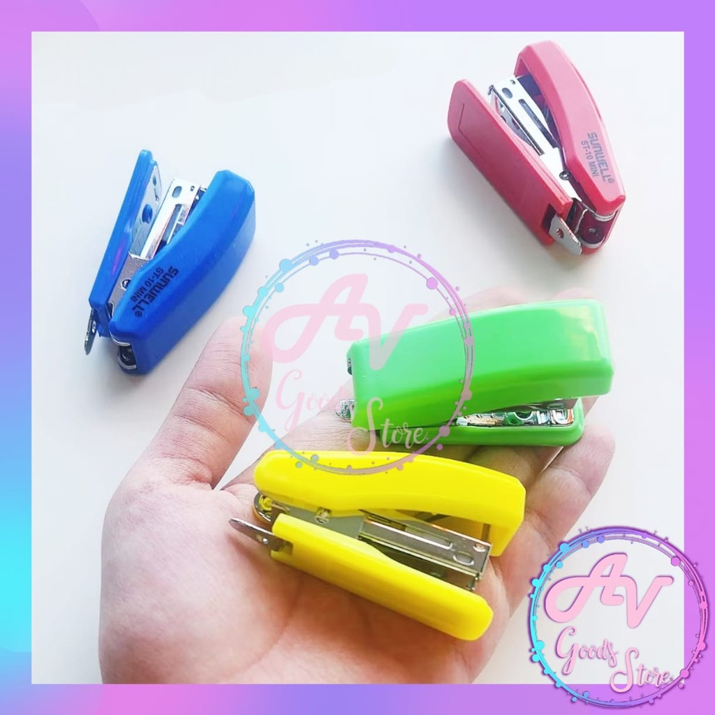 

Stapler Mini Sunwell ST-10 / Staples Jepretan Mini Kecil / Hekter Kertas
