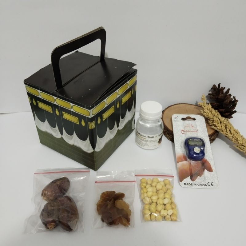 

Paket Oleh-Oleh Haji dan Umroh / paket tasbih digital/ Hampers makanan