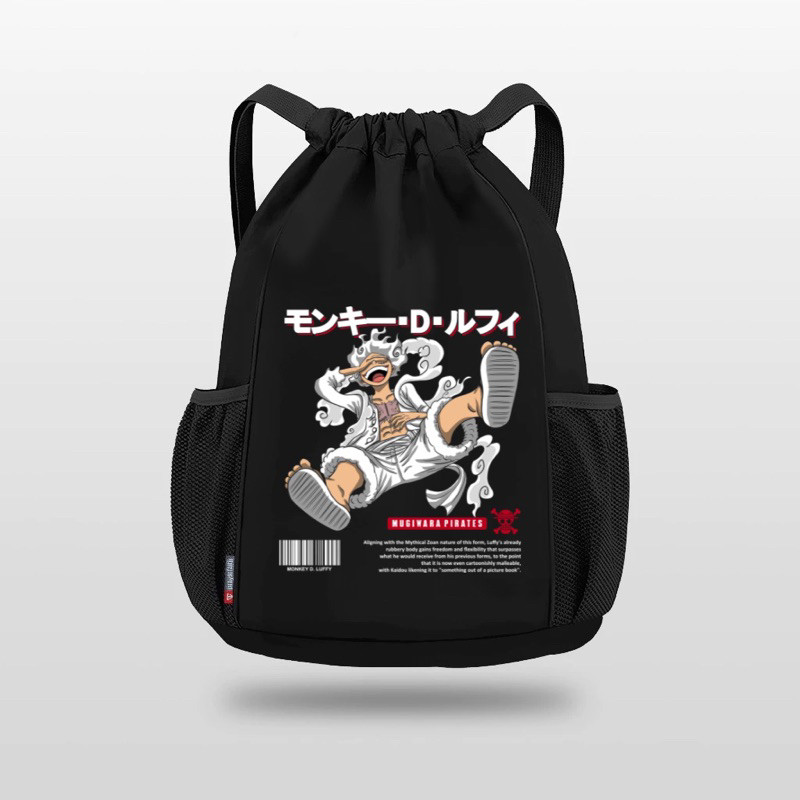 ROFAD -  TAS SERUT GENDONG Multipungsi / ToteBag  Anime OnePiece / StringBag Sekolah Pria Wanita Uni