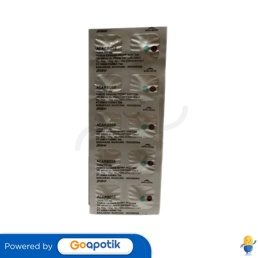 Acarbose Kimia Farma 50 Mg Strip 10 Tablet
