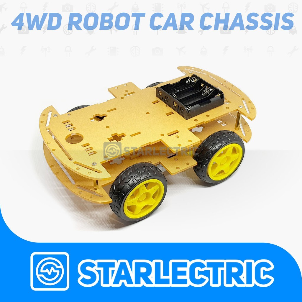 Chasis Mobil Robot 4wd 4 wd Smart Car Chasis For Arduino
