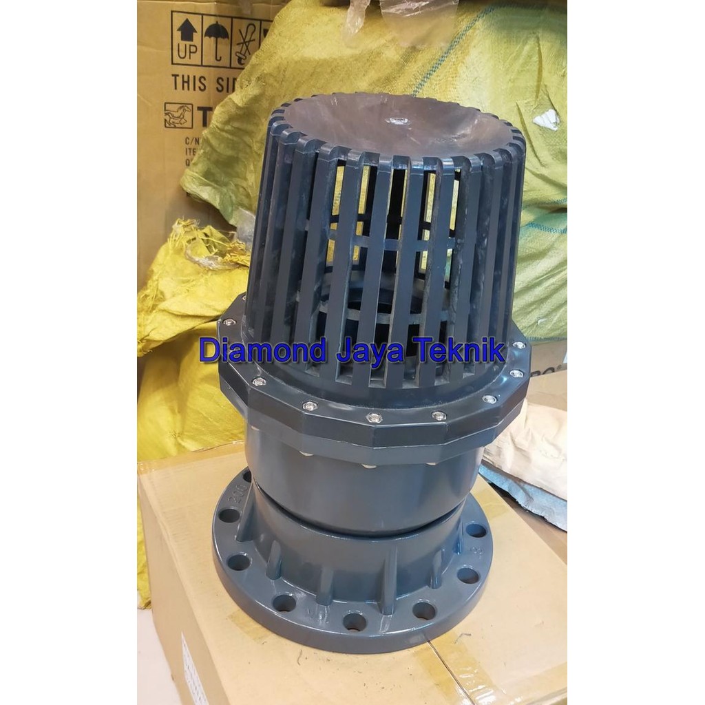 Flange Foot valve pvc 8 " Inch JIS 10K DN200 / Swing Check Type Flange JIS DN200 / Klep Tabok PVC Fo