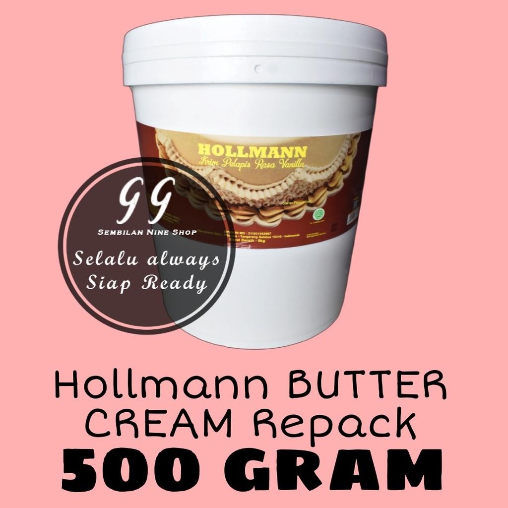 

HOLLMANN BUTTER CREAM 500 GRAM KRIM PELAPIS Rasa Vanilla Original Hollman