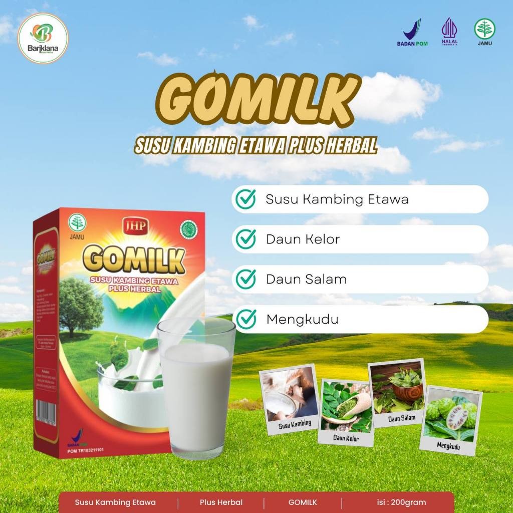 

Susu Etawa GOMILK Plus Herbal 200gr