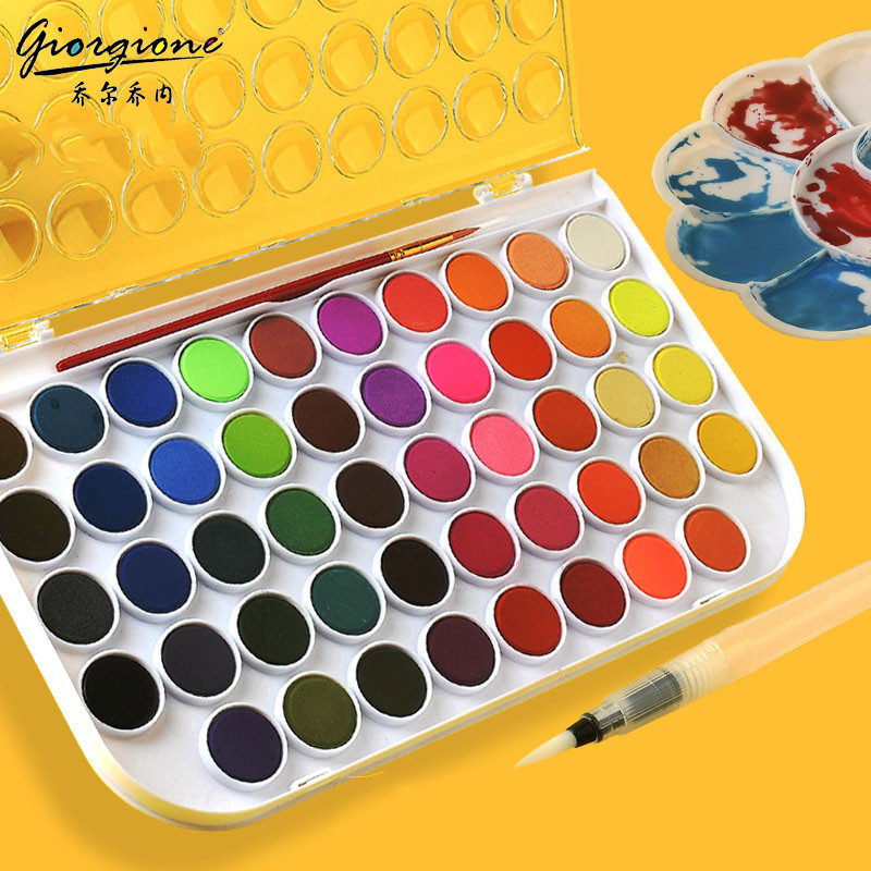 

Gouache Paint Portable Solid Watercolor Accessories Back to School Items Powder Pigment Art Supplies 12/16/24/28/36/48 Color Set