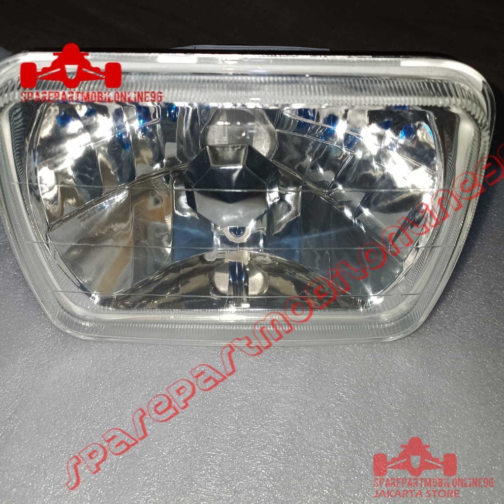 Lampu Reflektor 7 Inch Inci Kotak Persegi Kristal OEM