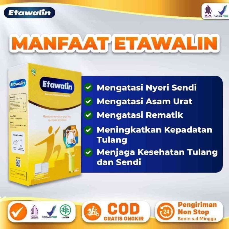 

Etawalin - Susu Kambing Alami Mengatasi Asam Urat Nyeri Sendi Dan Tulang Original 1 Box