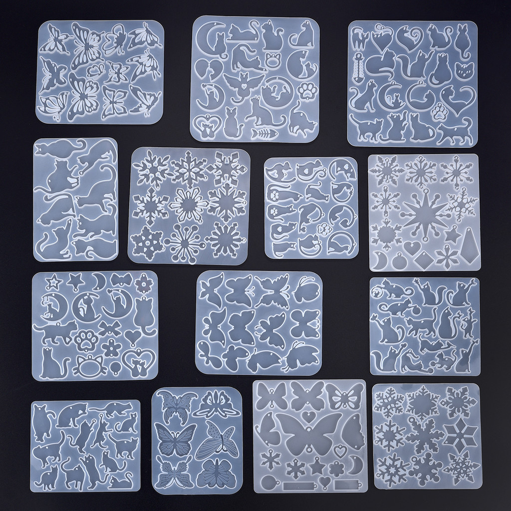 

Cute Cat Butterfly Animal Earring Keychain Epoxy Resin Silicone Mold DIY Spider Snake Pendant Jewelry Making Decoration Crafts